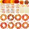48-Pack Autumn Wreath Craft Kits for Kids – DIY Pumpkin Paper Wreath Craft with Stickers, Make-Your-Own Fall Hanging Ornaments for Classroom, Home, Autumn Parties & School Activities (multicolor) 7.09 x 7.09 x 2.17 inches